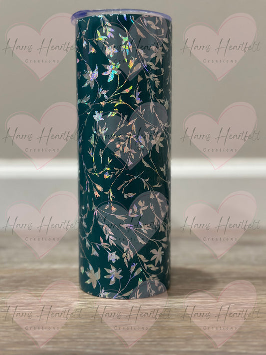 20oz Willow Foiled Teal Stainless Steel Tumbler