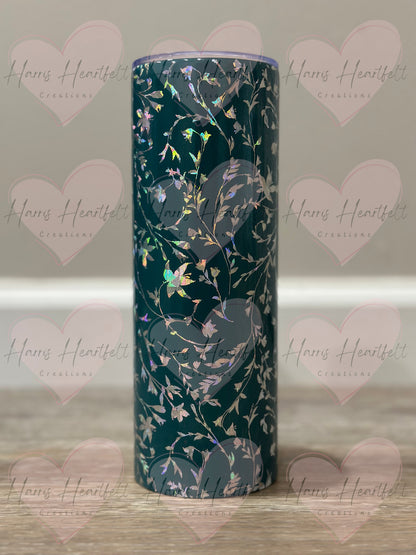 20oz Willow Foiled Teal Stainless Steel Tumbler