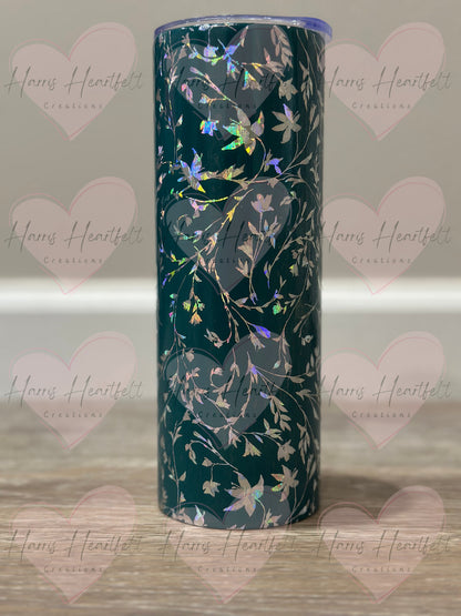 20oz Willow Foiled Teal Stainless Steel Tumbler