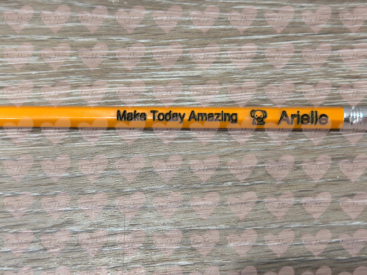 Engraved Personalized Pencils – Standard Yellow #2 – Multiple Phrases with Custom Name
