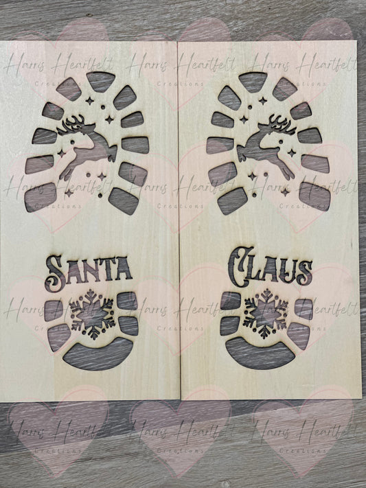 Santa Boot Print Stencil – Create Magical Christmas Memories!