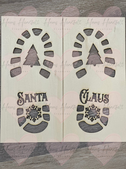 Santa Boot Print Stencil – Create Magical Christmas Memories!