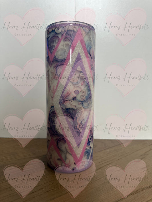 20oz Axis Diamond Glitter Stainless Steel Tumbler Option 1