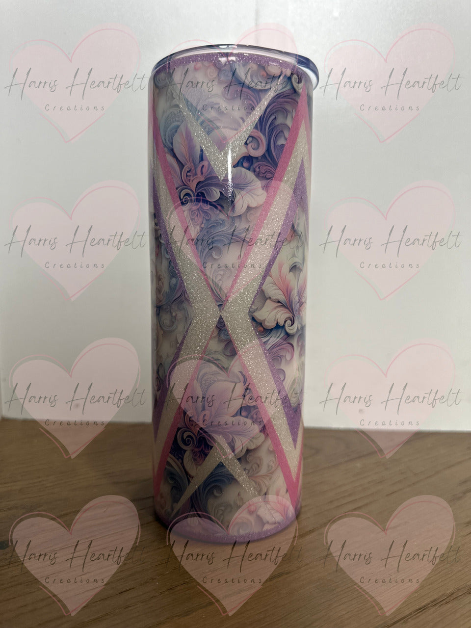 20oz Axis Diamond Glitter Stainless Steel Tumbler Option 1