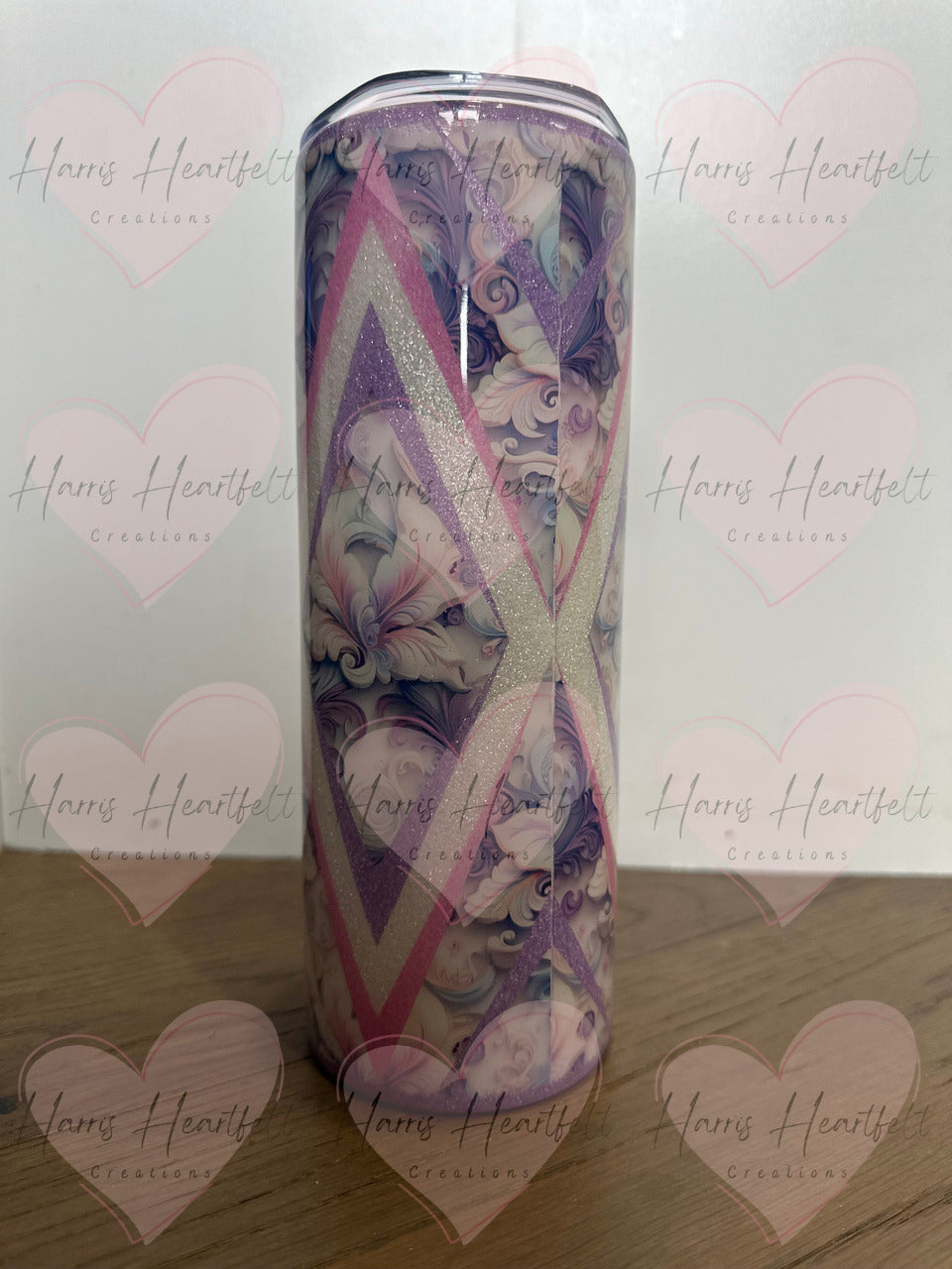 20oz Axis Diamond Glitter Stainless Steel Tumbler Option 1