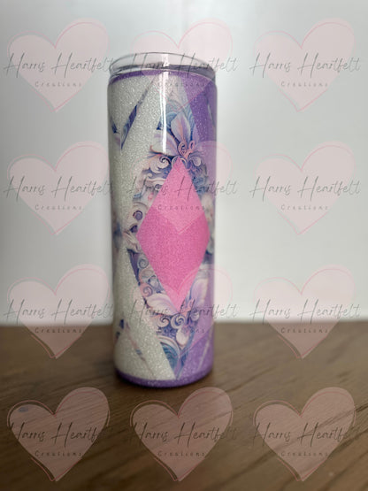 20oz Axis Diamond Glitter Stainless Steel Tumbler Option 2