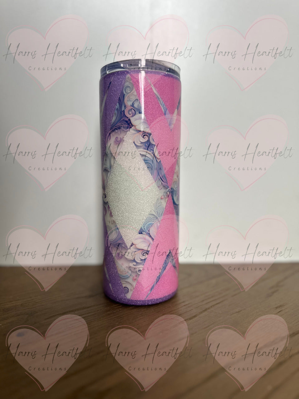 20oz Axis Diamond Glitter Stainless Steel Tumbler Option 2
