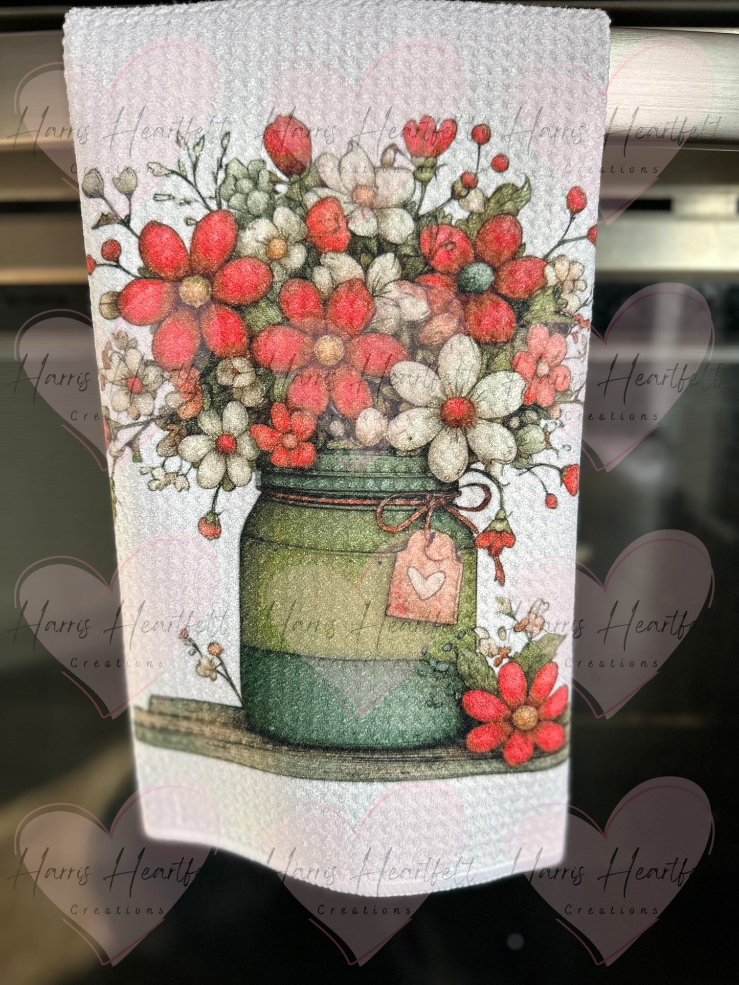 Waffle Weave Kitchen Towels with Adorable Designs