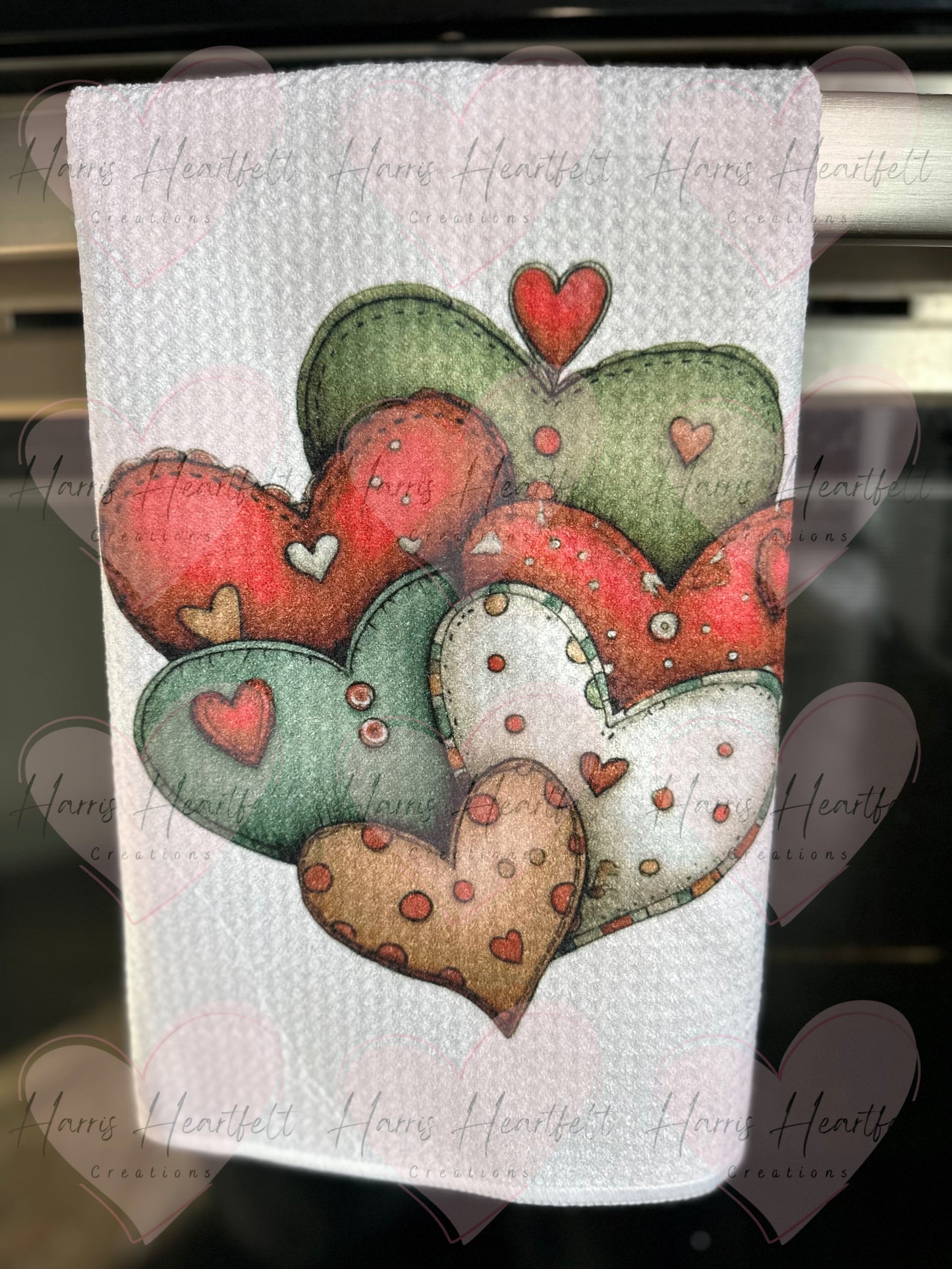 Waffle Weave Kitchen Towels with Adorable Designs