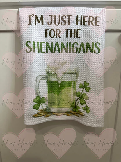 Waffle Weave Kitchen Towels with Adorable Designs