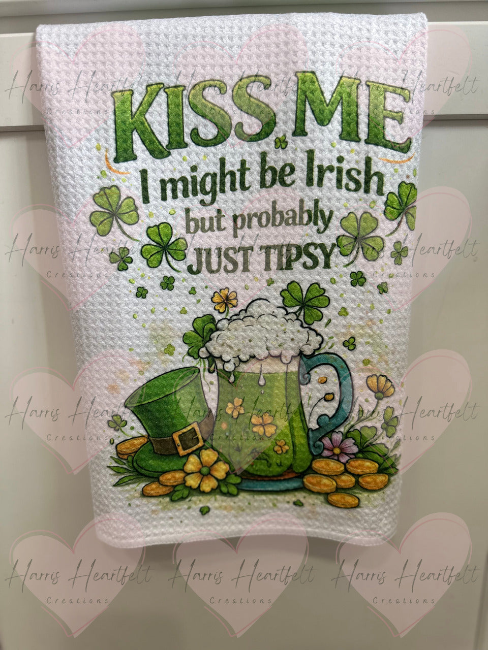 Waffle Weave Kitchen Towels with Adorable Designs