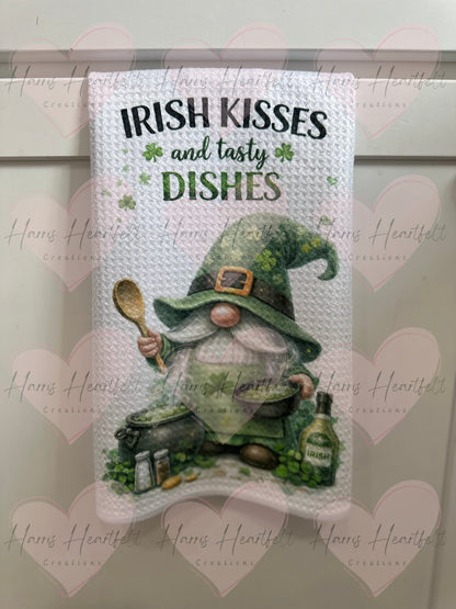 Waffle Weave Kitchen Towels with Adorable Designs