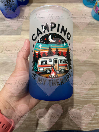CLEARANCE Ready-to-Ship 16oz Frosted Ombre Glass Cups with UVDTF decal