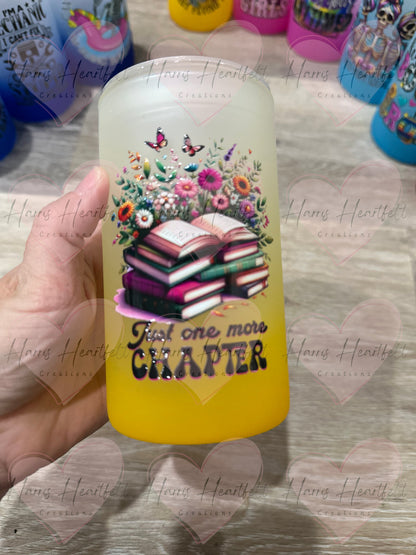 CLEARANCE Ready-to-Ship 16oz Frosted Ombre Glass Cups with UVDTF decal