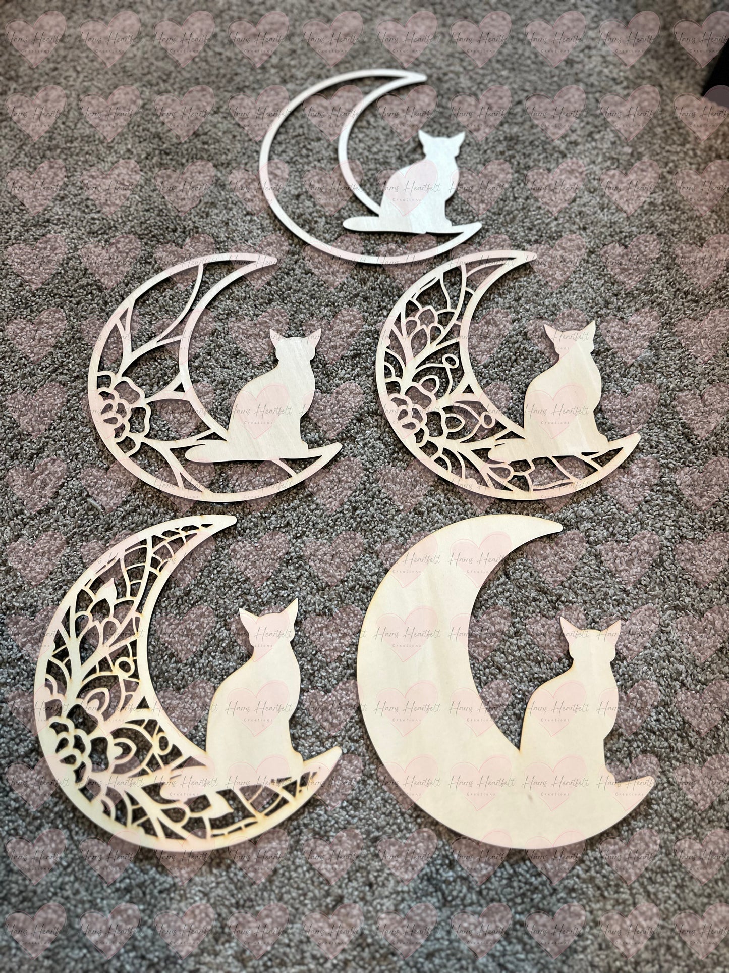 5 Layer Wooden Cat Mandala | DIY Laser Cut Basswood Decor