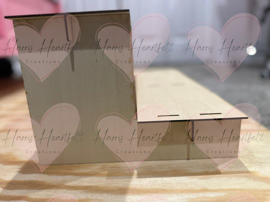 Modular 2-Tier Wooden Display Stand