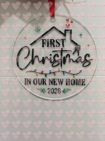 3" Christmas Ornament – 1st Christmas Baby and New Home designs