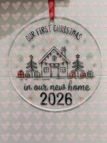 3" Christmas Ornament – 1st Christmas Baby and New Home designs