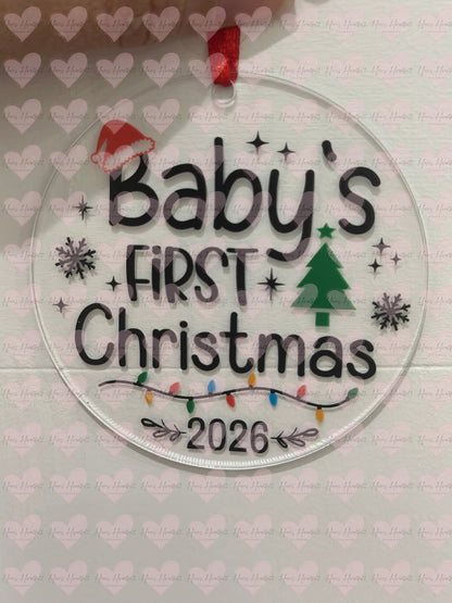 3" Christmas Ornament – 1st Christmas Baby and New Home designs