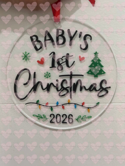 3" Christmas Ornament – 1st Christmas Baby and New Home designs