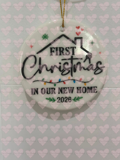 3" Christmas Ornament – 1st Christmas Baby and New Home designs