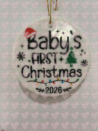 3" Christmas Ornament – 1st Christmas Baby and New Home designs