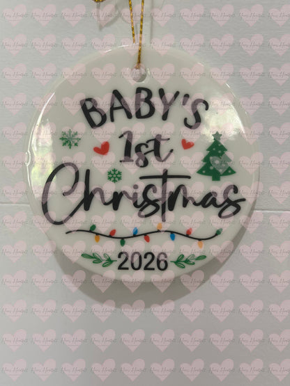 3" Christmas Ornament – 1st Christmas Baby and New Home designs