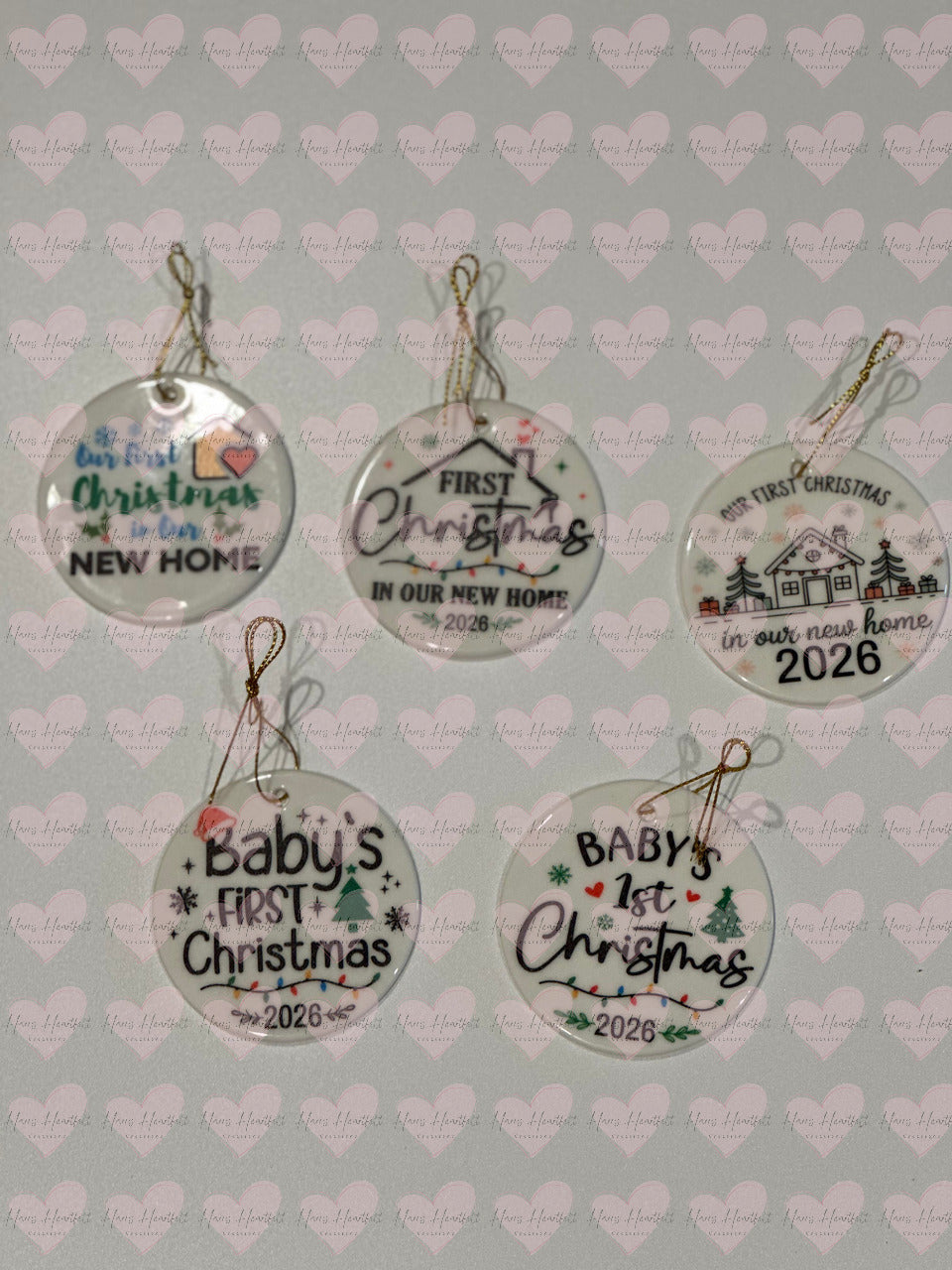 3" Christmas Ornament – 1st Christmas Baby and New Home designs