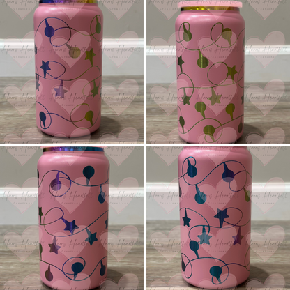 16oz Powder-Coated Rainbow-Plated Stainless Steel Tumbler – Engraved Wrap-Around Design