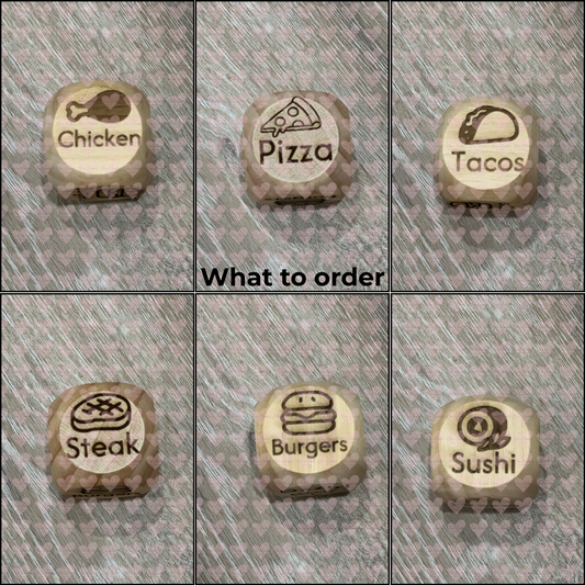 Decision Dice – Fun 6-Sided Wooden Dice to Help You Decide