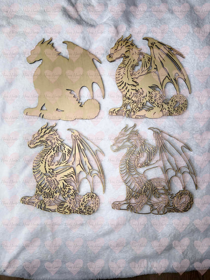 4 Layer Wooden Dragon Mandala | DIY Laser Cut Basswood Decor