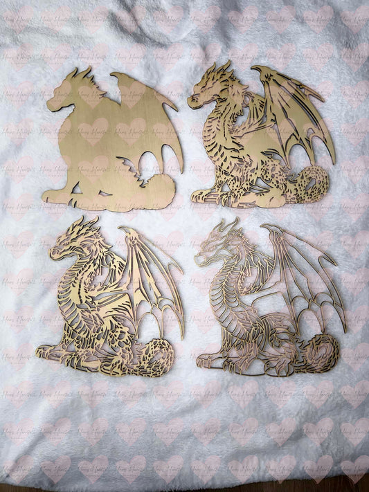 4 Layer Wooden Dragon Mandala | DIY Laser Cut Basswood Decor