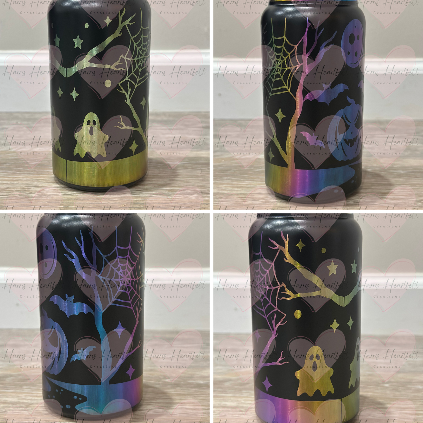 16oz Powder-Coated Rainbow-Plated Stainless Steel Tumbler – Engraved Wrap-Around Design