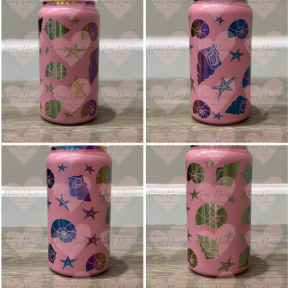16oz Powder-Coated Rainbow-Plated Stainless Steel Tumbler – Engraved Wrap-Around Design