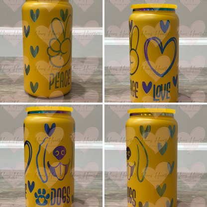 16oz Powder-Coated Rainbow-Plated Stainless Steel Tumbler – Engraved Wrap-Around Design